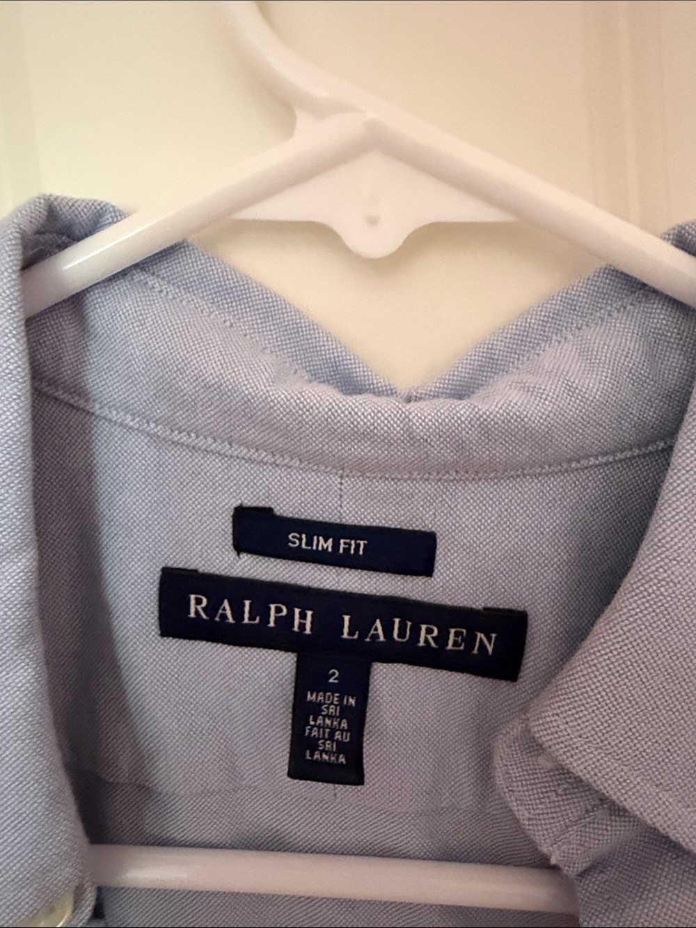 Ralph Lauren Light Blue Button-Down Oxford with Red Polo Logo - Picture 2 of 5
